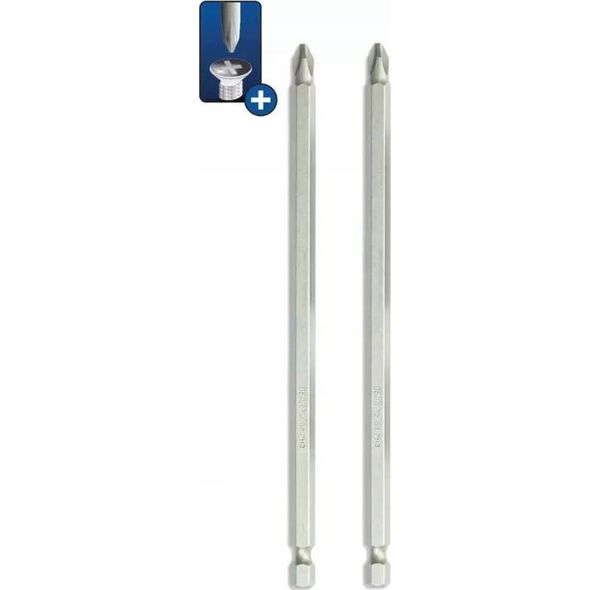 Dedra Końcówki wkrętakowe PH2x155mm, 2szt blister #DED7158