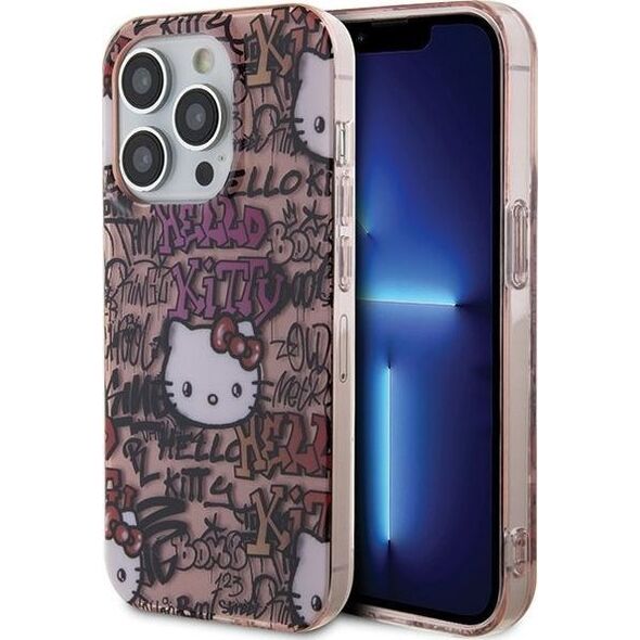 Sourcing Hello Kitty HKHCP15LHDGPTP iPhone 15 Pro 6.1" pink/pink hardcase IML Tags Graffiti