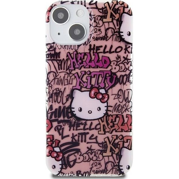 Sourcing Hello Kitty HKHCP15SHDGPTP iPhone 15 / 14 / 13 6.1" pink/pink hardcase IML Tags Graffiti