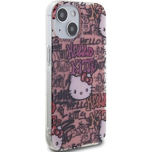 Sourcing Hello Kitty HKHCP15SHDGPTP iPhone 15 / 14 / 13 6.1" pink/pink hardcase IML Tags Graffiti