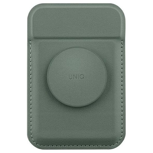 Podstawka Uniq UNIQ Flixa magnetyczny portfel na karty z podpórką zielony/lichen green MagSafe