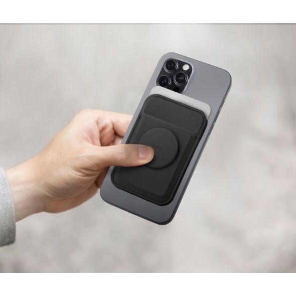 Podstawka Uniq UNIQ Flixa magnetyczny portfel na karty z podpórką szary/flint grey MagSafe
