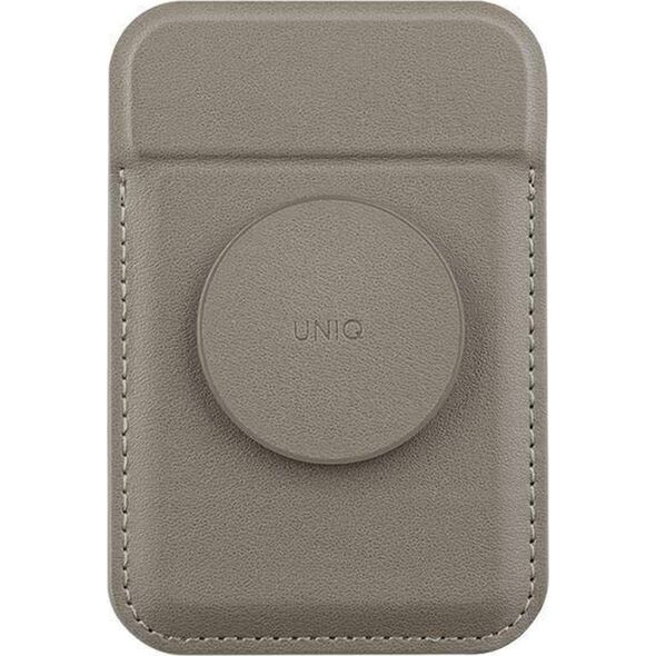 Podstawka Uniq UNIQ Flixa magnetyczny portfel na karty z podpórką szary/flint grey MagSafe