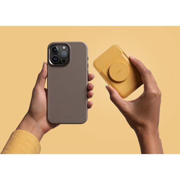 Podstawka Uniq UNIQ Flixa magnetyczny portfel na karty z podpórką szary/flint grey MagSafe