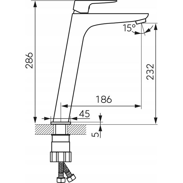 Bateria umywalkowa Sourcing Basin mixer FERRO VITTO VERDELINE, tall, gold, BVI2LVLG
