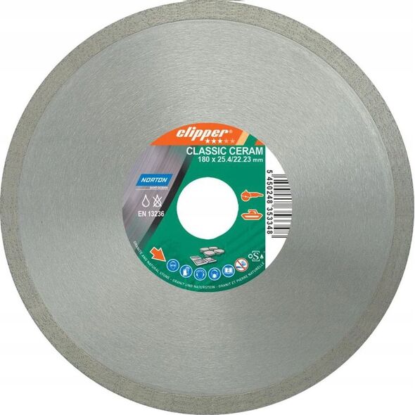 Norton Diamond cutting disc 180x25.4/22.23mm Norton Classic Ceramic
