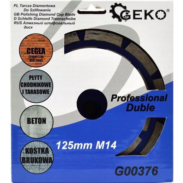 Geko Tarcza diam. do szlif.125 M14 duble GEKO(20)