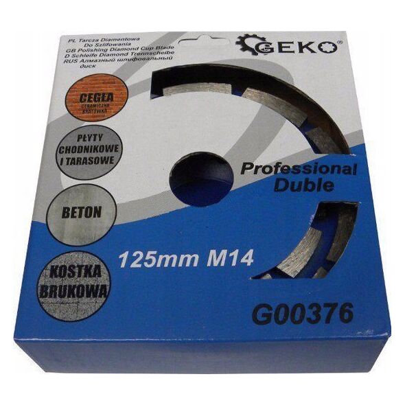 Geko Tarcza diam. do szlif.125 M14 duble GEKO(20)