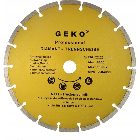 Geko Tarcza diam.230mm segment.GEKO PROFI(25)