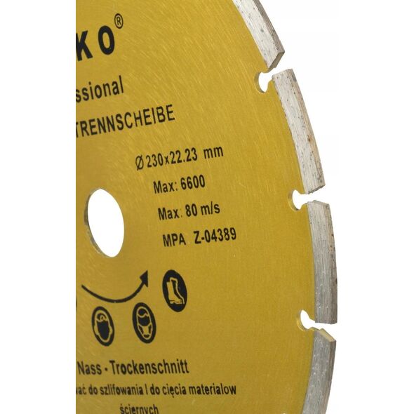 Geko Tarcza diam.230mm segment.GEKO PROFI(25)