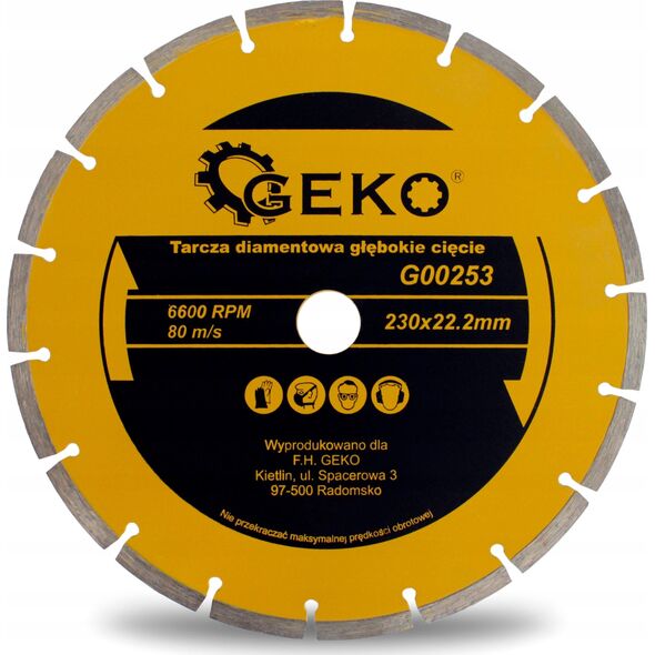 Geko Tarcza diam.230mm segment.GEKO PROFI(25)