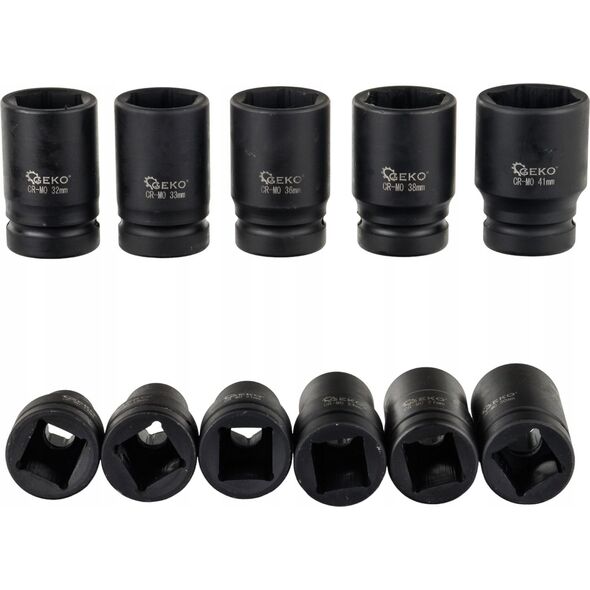 Geko Kpl. nasadek udarowych 1" do klucza przekł. 11el/17-41mm(3)