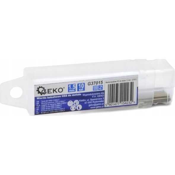 Wiertło Geko Wiertło kobaltowe HSS do metalu 1,5 mm (10/2520)