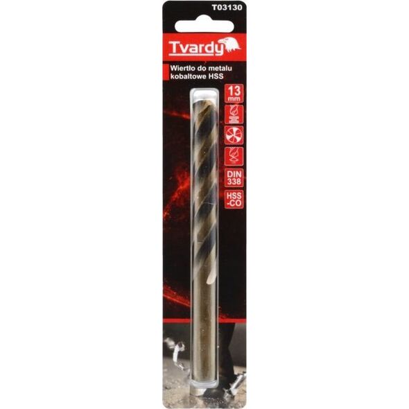 Wiertło Tvardy Wiertło do metalu kobaltowe HSS M35 13 mm (1/50/150)