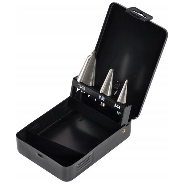 Wiertło Geko Zestaw wierteł bezstopniowych 3szt. 3-30mm (metal skrzynka) (50)