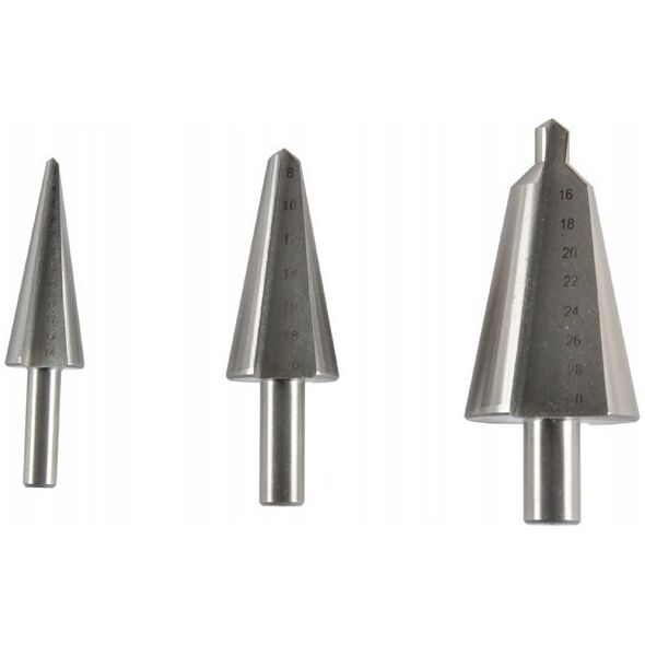 Wiertło Geko Zestaw wierteł bezstopniowych 3szt. 3-30mm (metal skrzynka) (50)