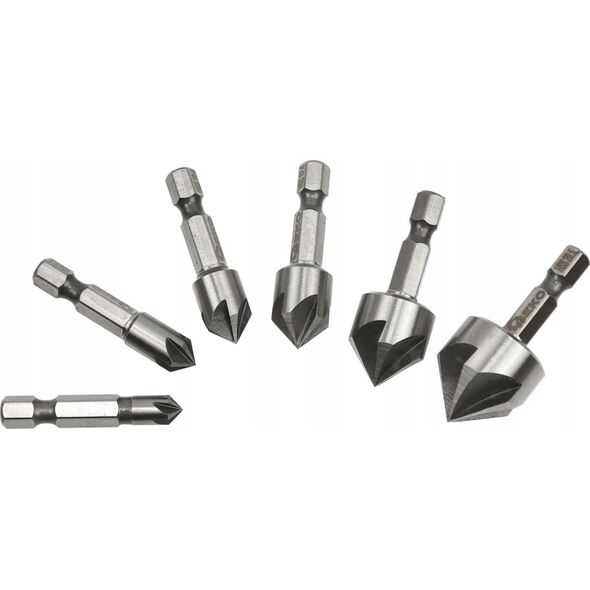 Wiertło Geko Zestaw pogłębiaczy do metalu 6,3-20,5mm 6szt. HEX (50)