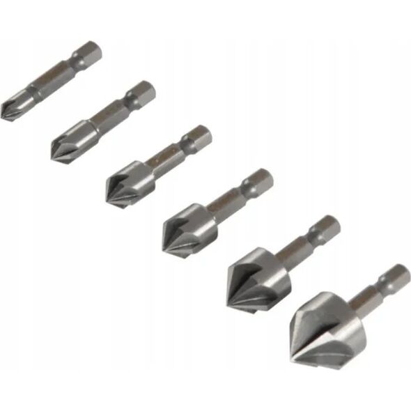 Wiertło Geko Zestaw pogłębiaczy do metalu 6,3-20,5mm 6szt. HEX (50)