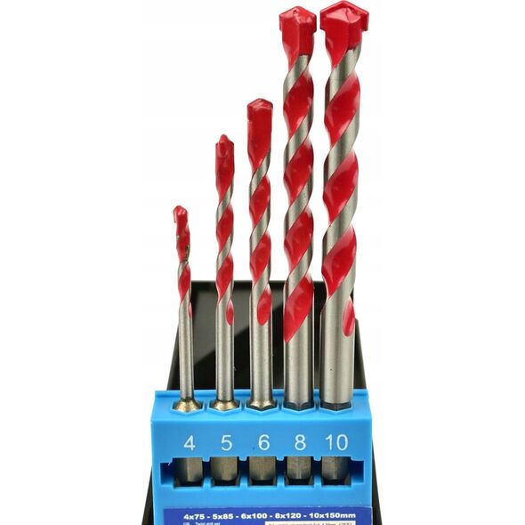 Wiertło Geko Kpl. wierteł uniwersalnych 5szt. 4-10mm (150)