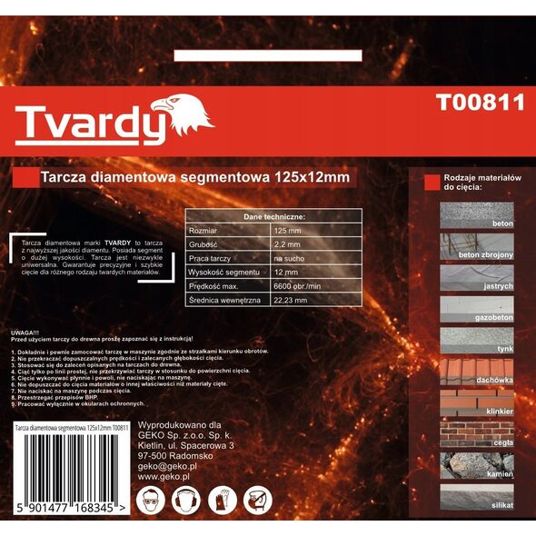 Tvardy Tarcza diamentowa segmentowa 125x12mm (100)