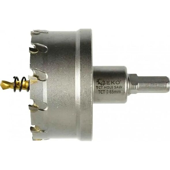 Geko Kpl. otwornic widiowych do metalu z wiertłem tytanowym 6szt. 22-65mm (12)