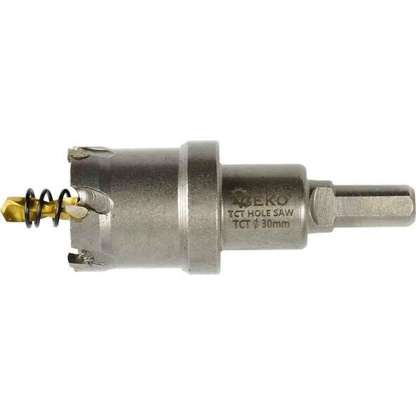 Geko Kpl. otwornic widiowych do metalu z wiertłem tytanowym 6szt. 22-65mm (12)