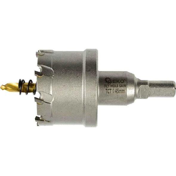 Geko Kpl. otwornic widiowych do metalu z wiertłem tytanowym 6szt. 22-65mm (12)