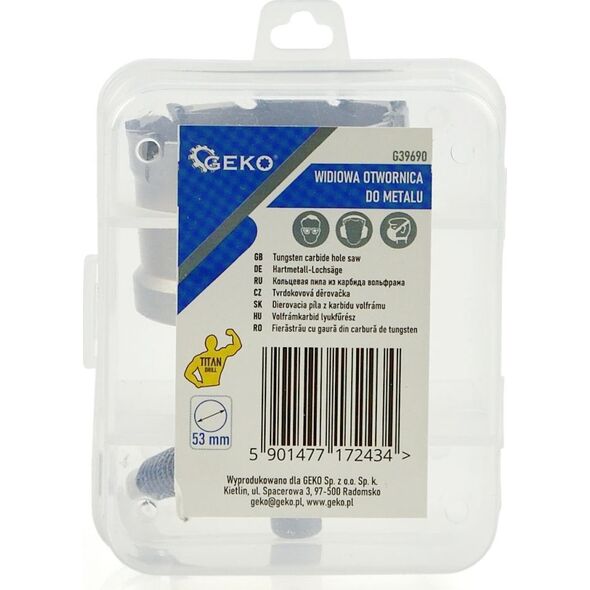 Geko Otwornica widiowa - koronka do metalu 53mm z wiertłem tytanowym (60)