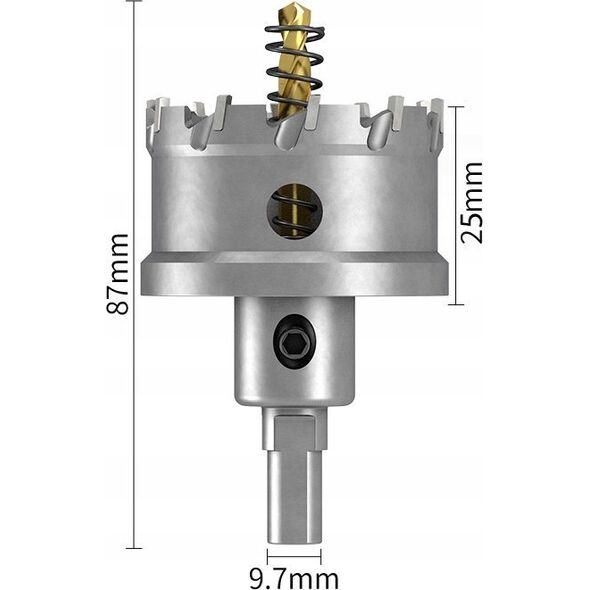 Geko Otwornica widiowa - koronka do metalu 65mm z wiertłem tytanowym (30)