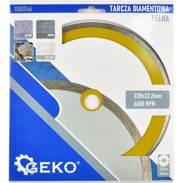 Geko Tarcza diam. 230mmx22,23 Pełna GEKO (25)