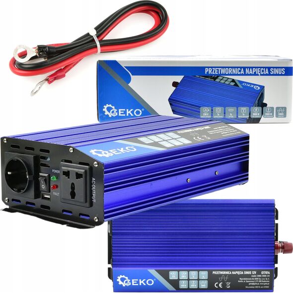 Przetwornica Geko Przetwornica napięcia SINUS 12V/230V 1000/2000W (4)