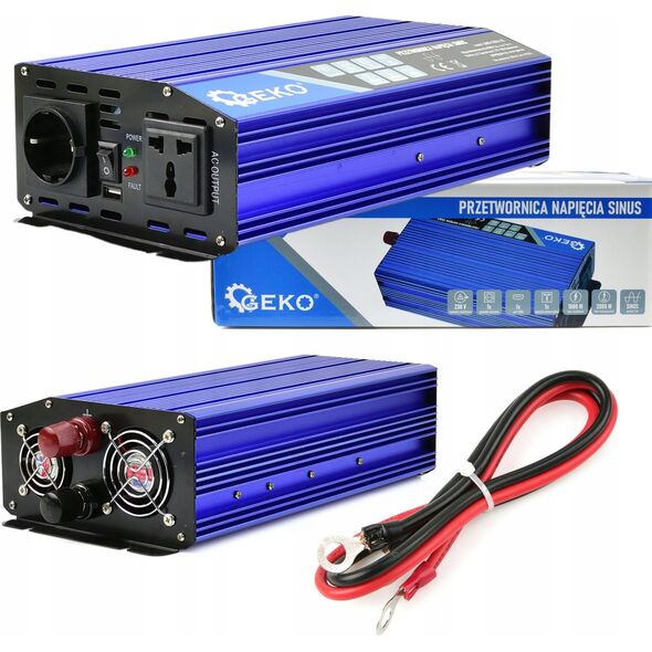Przetwornica Geko Przetwornica napięcia SINUS 12V/230V 1000/2000W (4)