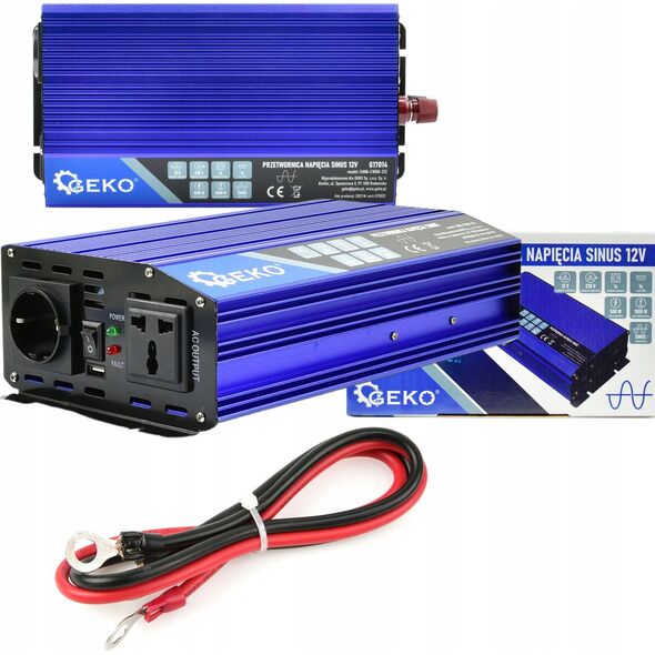 Przetwornica Geko Przetwornica napięcia SINUS 12V/230V 1000/2000W (4)