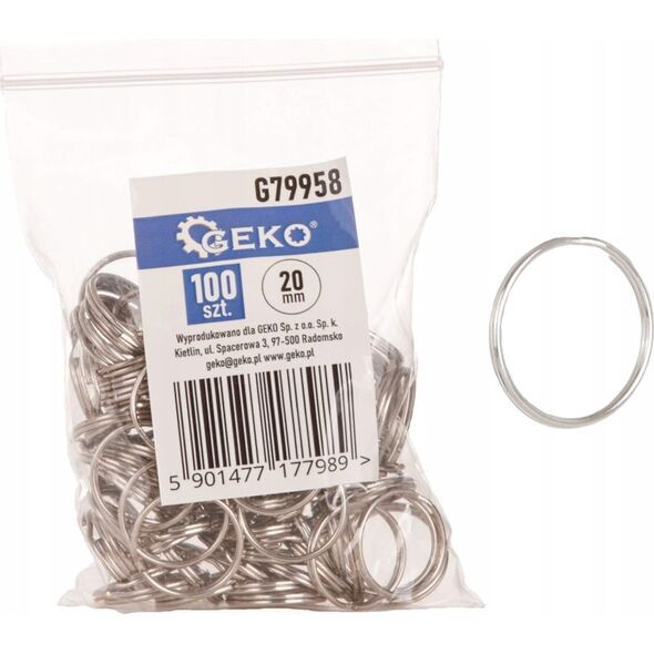 Geko Kółko – brelok do kluczy 20mm – 100szt (100)