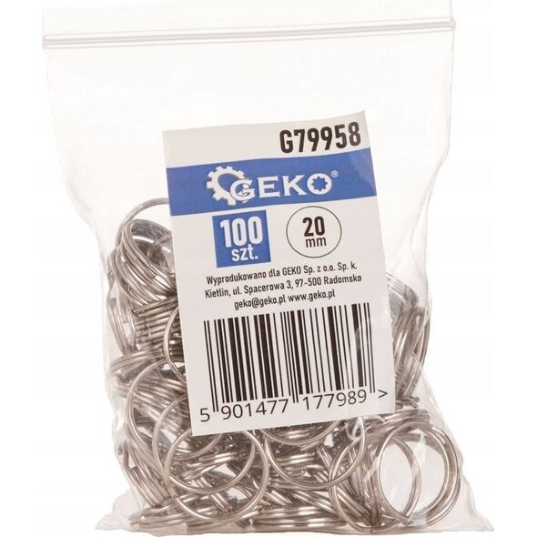 Geko Kółko – brelok do kluczy 20mm – 100szt (100)