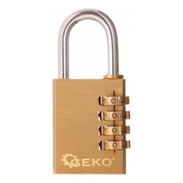 Geko Kłódka mosiężna na szyfr 38mm (4 cyfry) (9/108)