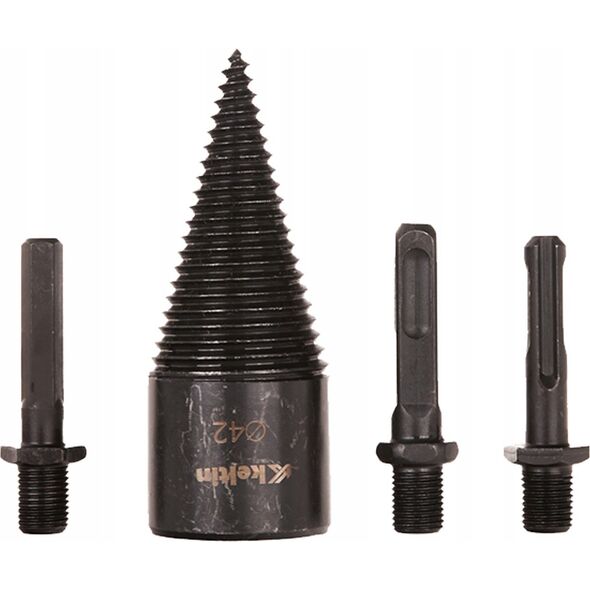 KELTIN Wiertło – świder do łupania drewna 42mm + zestaw adapterów 3szt. (20)
