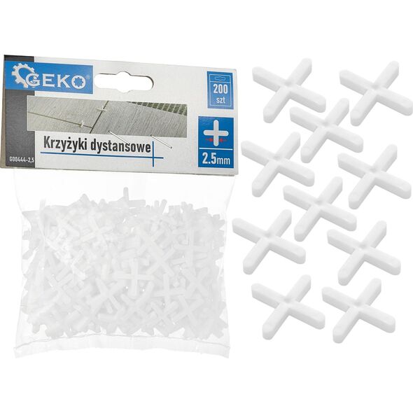 Geko Krzyżyki dystansowe - 2,5mm - op.200szt (100)