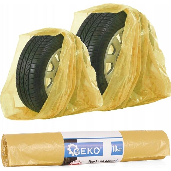 Geko Worki na opony 100x100 ŻÓŁTE - rolka 10sztuk (30)