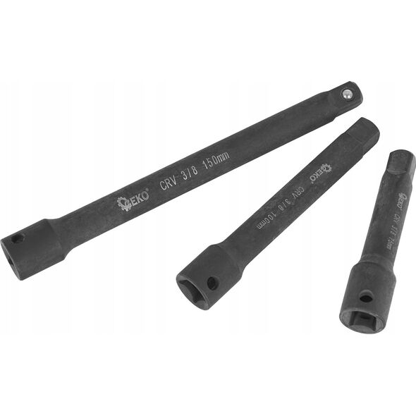 Geko Zestaw przedłużek udarowych 1/4" 3/8" 1/2" CrV 9szt. (15)
