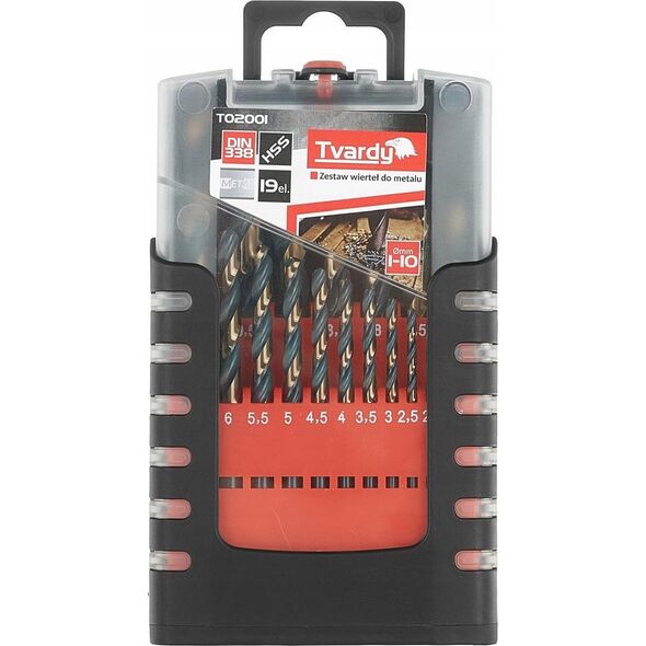 Wiertło Tvardy Zestaw wierteł do metalu HSS 1.0-10.0mm 19el. (10/20)