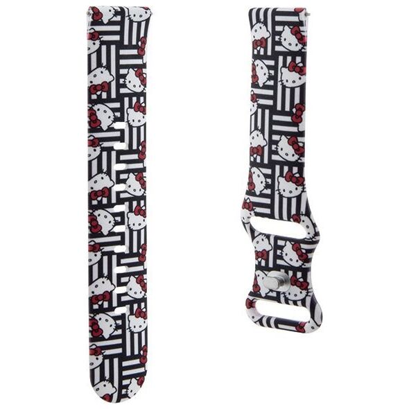 Sourcing Hello Kitty Universal Strap HKUWMSDIESK Silicone Heads & Stripes black/black strap 20mm