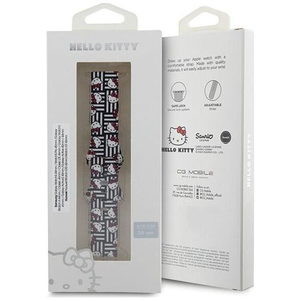 Sourcing Hello Kitty Universal Strap HKUWMSDIESK Silicone Heads & Stripes black/black strap 20mm