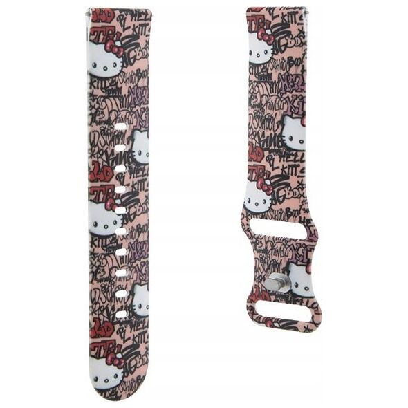 Sourcing Hello Kitty Universal Strap HKUWLSDGPTP Silicone Tags Graffiti pink/pink strap 22mm