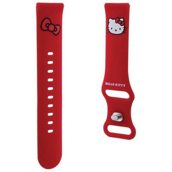 Sourcing Hello Kitty Universal Strap HKUWMSCHBLR Silicone Kitty Head red/red 20mm