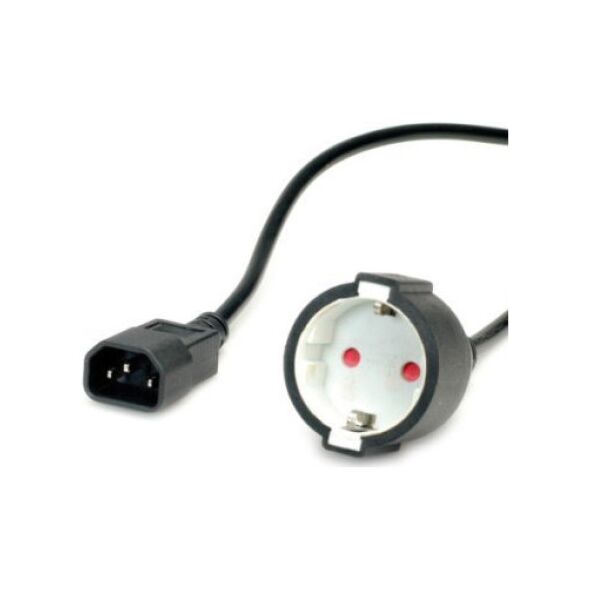 Kabel zasilający Value Kabel zasilający VALUE, złącze C14 do żeńskiego złącza Schuko, czarny, 0,3 m