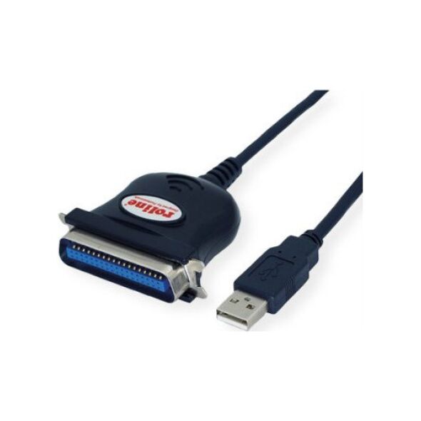 Adapter AV Roline ROLINE Kabel konwertera USB na IEEE 1284, czarny, 1,8 m