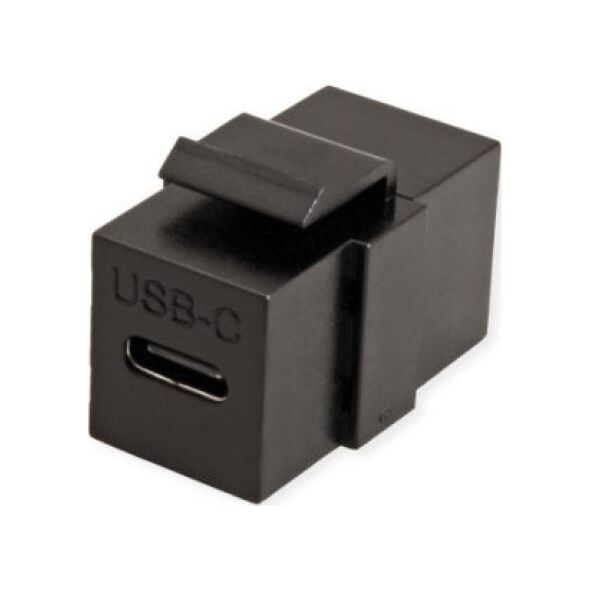 Value VALUE USB Type C Keystone module, zwart