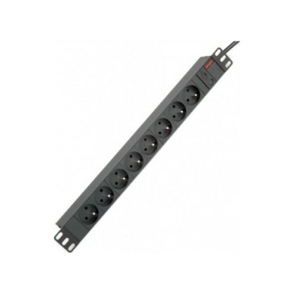 Kabel zasilający Roline ROLINE 19 PDU do szaf 8x 2300W, wersja UTE, IEC320 C14 M, czarny, 2 m
