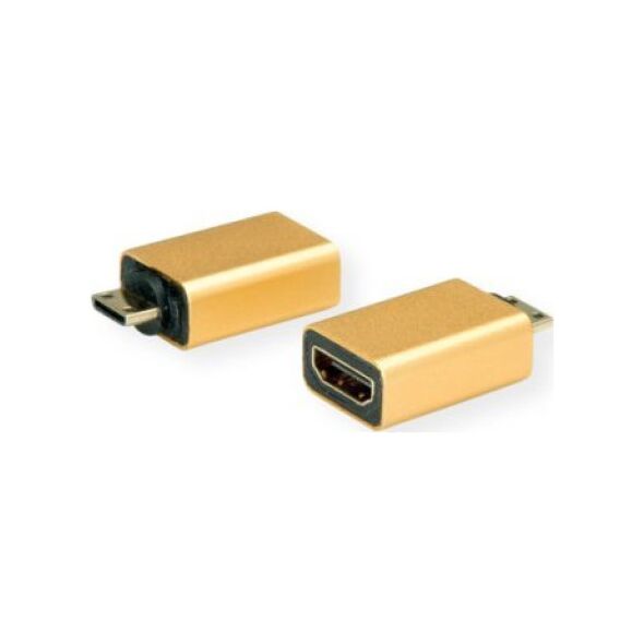 Adapter AV Roline Adapter ROLINE GOLD HDMI, HDMI żeńskie - HDMI mini męskie